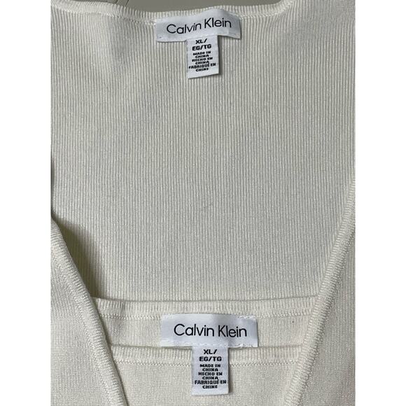 Calvin Klein Vintage Cream Knit Sweater Set XL - Picture 10 of 14